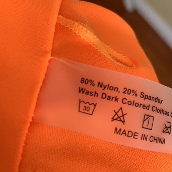 Shein LARGE NWOT two-piece orange swimsuit. - Picture 6 of 6